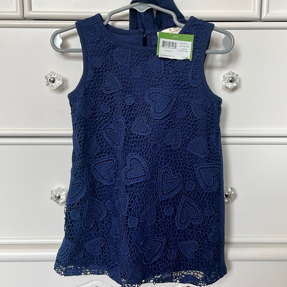 NWT Kate Spade heart knit dress 24m